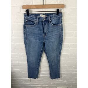 Madewell Women's The Perfect Vintage Jeans Raw Hem Denim Blue Size 24